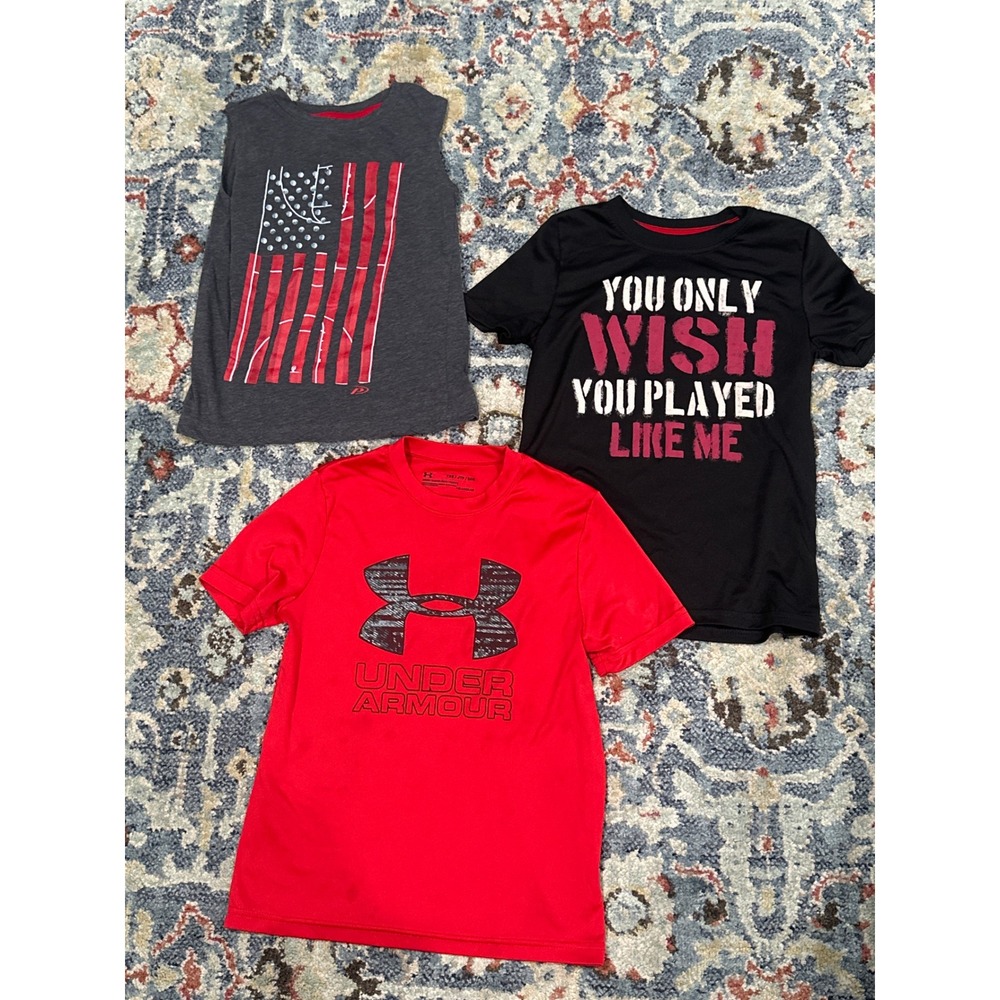 Athletic Play Bundle Boys XS 4 Red Black Grey Graphic *Flawed*
